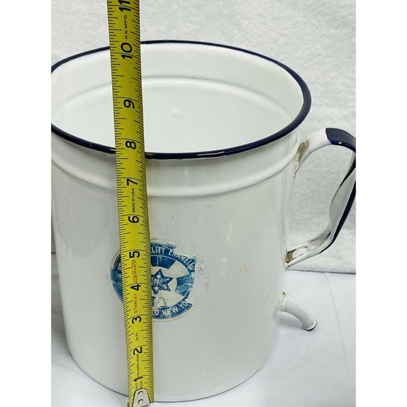 Vintage Farmhouse Enamelware NEW YORK Hospital Surgical Medical Irrigator Can - Picture 7 of 12